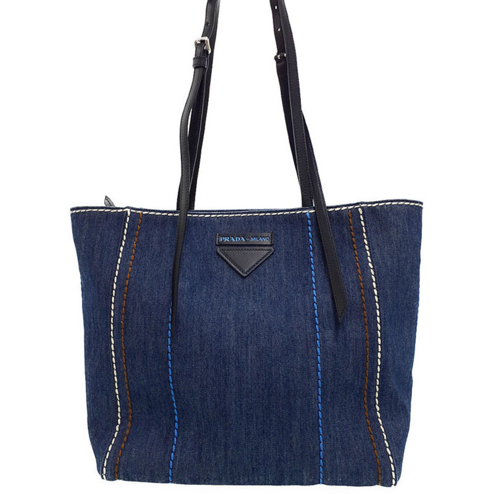 Prada Small Denim Tote Bag